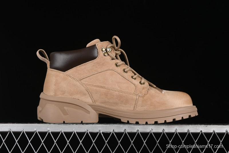 Timberland Outdoor Mid-Top Casual Martin Boots with Premium Suede Leather and Anti-Odor Insole - TB10059SAND