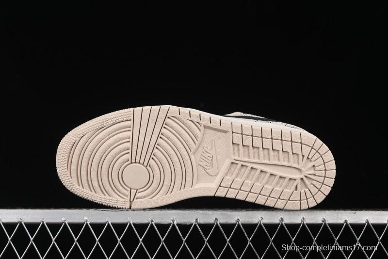 Nike Air Jordan 1 Low AJ1 The North Face Collaboration - Beige Coffee Retro Basketball Shoes - SJ9950-028