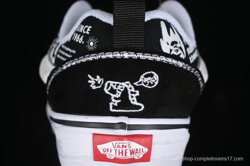 Vans HIRONO x Vans Knu Skool Bubble Mart Xiao Ye Graffiti Low-Top Casual Skate Shoes - VN0009QWFGI