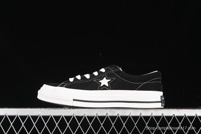 Converse One Star J Vtg Suede Low-Top Casual Sneakers in Retro Black and White - M.C3