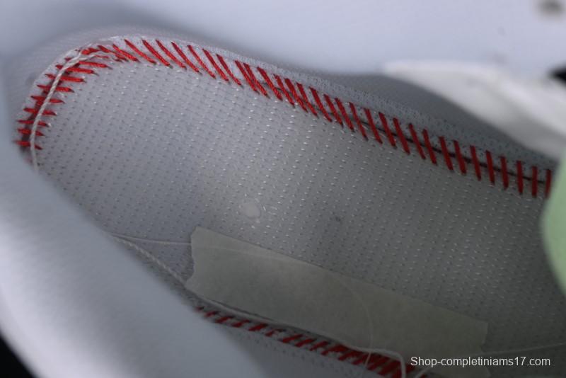 Nike Air Force 1 '07 Mid Hand-Painted White Green with Swoosh Shadow and Strap - CW2289-111