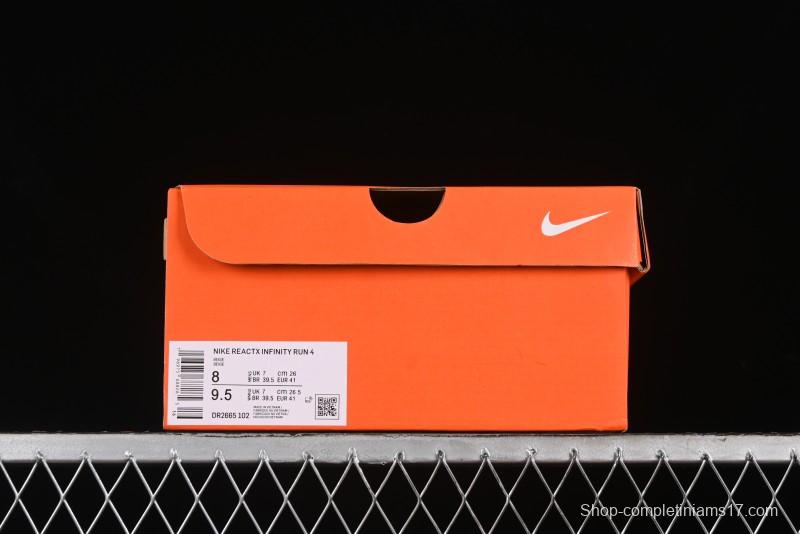 Nike ZoomX Infinity Run 4 Professional Cushioned Running Shoes with Knit Upper - DR2665-102