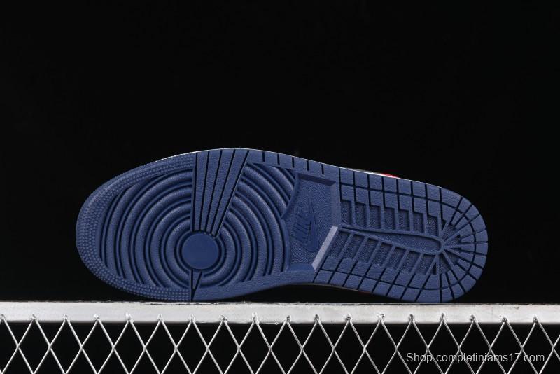Nike Air Jordan 1 Low OG "Howard University" Casual Sneakers with Blue Toe and Red Heel - HQ2993-100