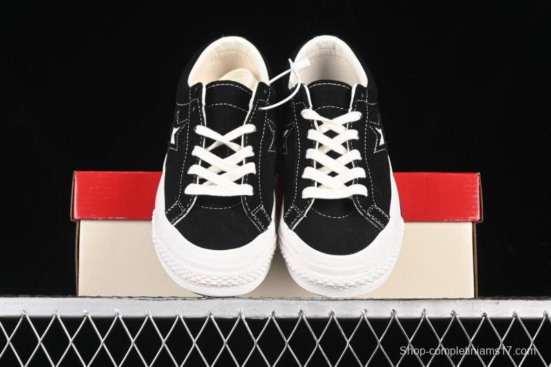 Converse One Star J Vtg Suede Low-Top Casual Sneakers in Retro Black and White - M.C3