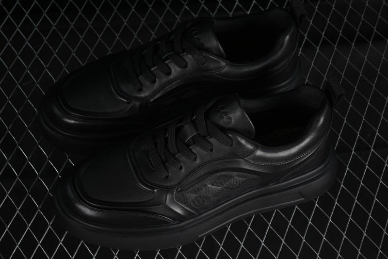 Ecco Street ACE Series Autumn New Retro Fashion Genuine Leather Platform Casual Sneakers - 63336101001