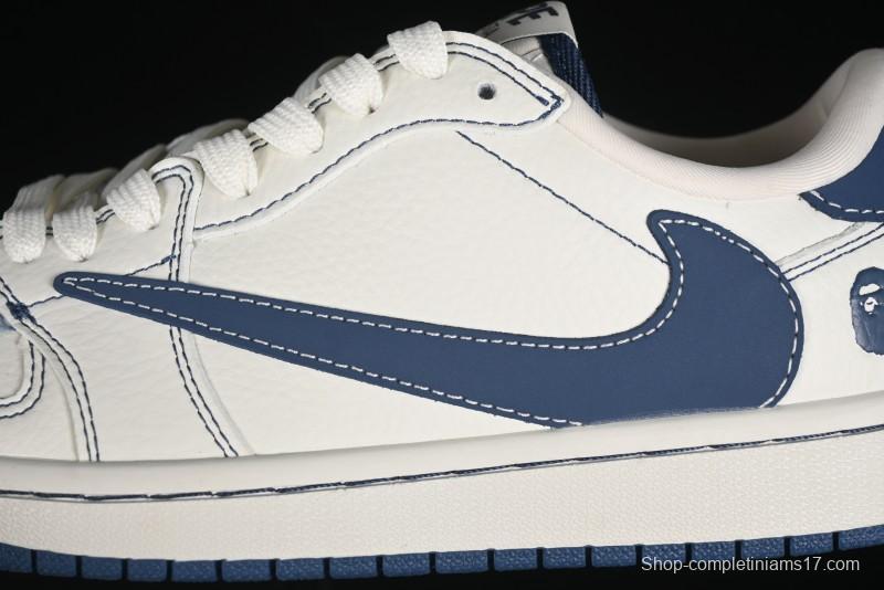 Nike Travis Scott x Fragment Design x Air Jordan 1 Low OG SP AJ1 Bape Collaboration - CH6336-008