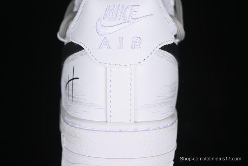 Nike Air Force 1 '07 Low Retro Street Spray Paint Anime Theme Maillard Style Casual Sneakers with Strap - ZH0316-039