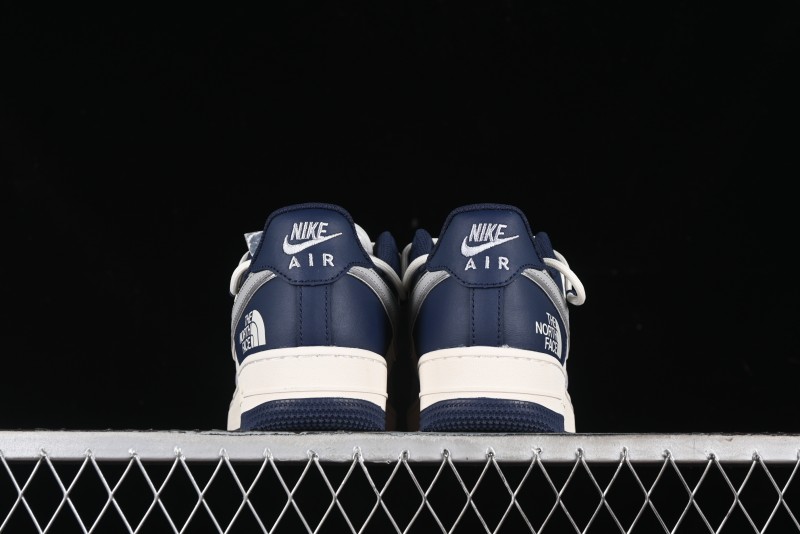 Nike Air Force 1 '07 Low The North Face Collaboration - Grey Blue Drawstring Low-Top Casual Sneakers - SJ1198-700