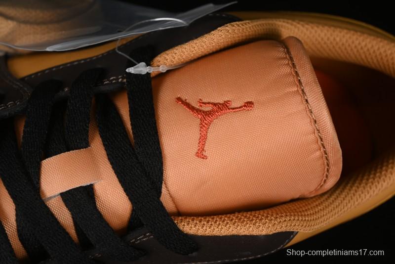 Nike Air Jordan 1 Low Flax/Baroque Brown Casual Basketball Shoes - HQ3603-201