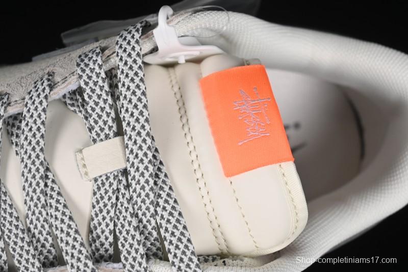 Nike SB Dunk Low Stussy Collaboration Patch Grey White Dark Grey Swoosh Anniversary Custom Low-Top Casual Skate Shoes - MM1089-024