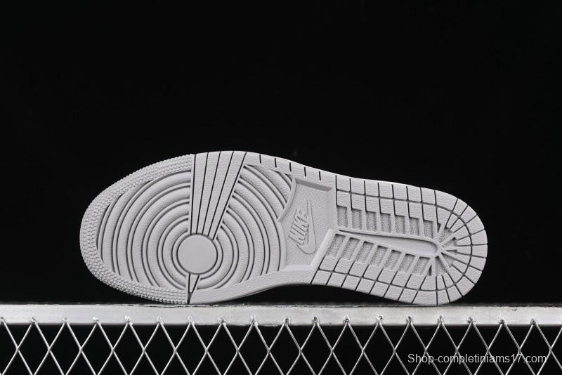 Nike Travis Scott x Fragment Design x Air Jordan 1 Low OG SP AJ1 Bape Collaboration - Moon Shadow Grey Low Top Casual Sneakers BB6511-625