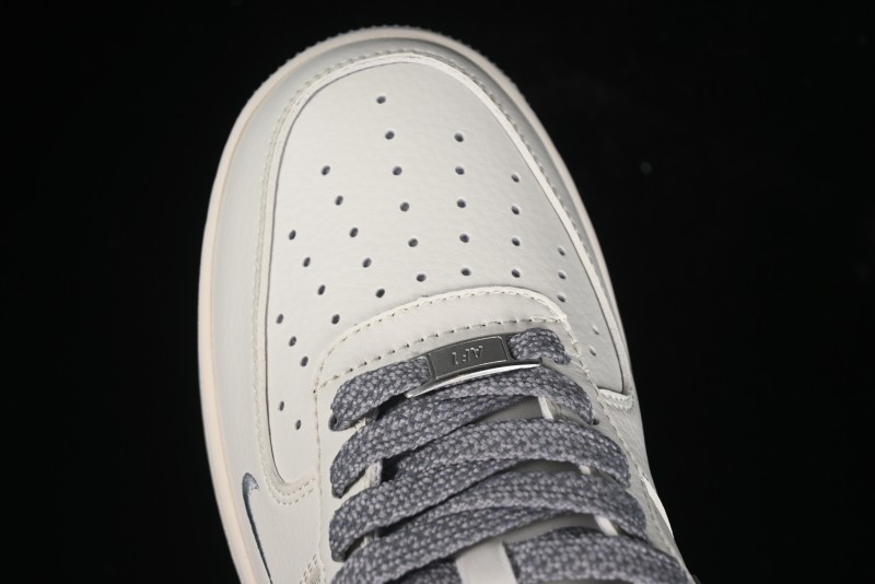 Nike Air Force 1 '07 Low Stussy Collaboration - Brushed Grey Low-Top Casual Sneakers - XZ3328-005