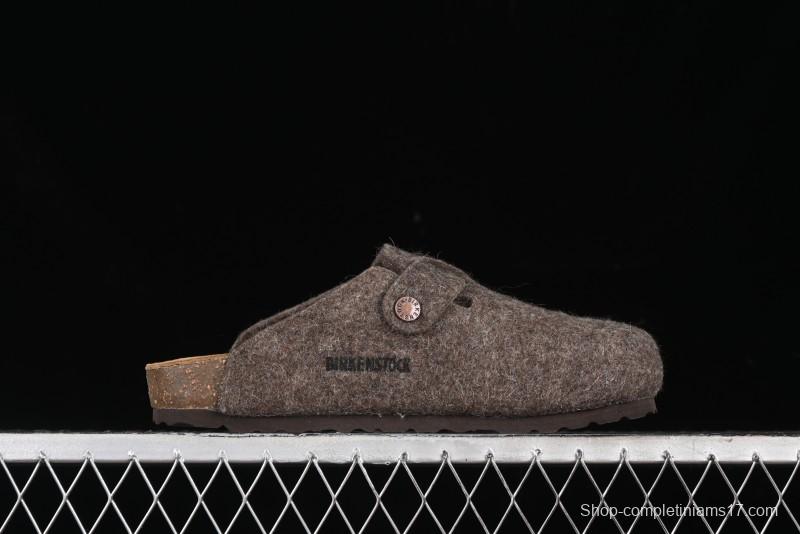 Birkenstock Half-Fur Slide Sandals with Wool Lining - G.D4