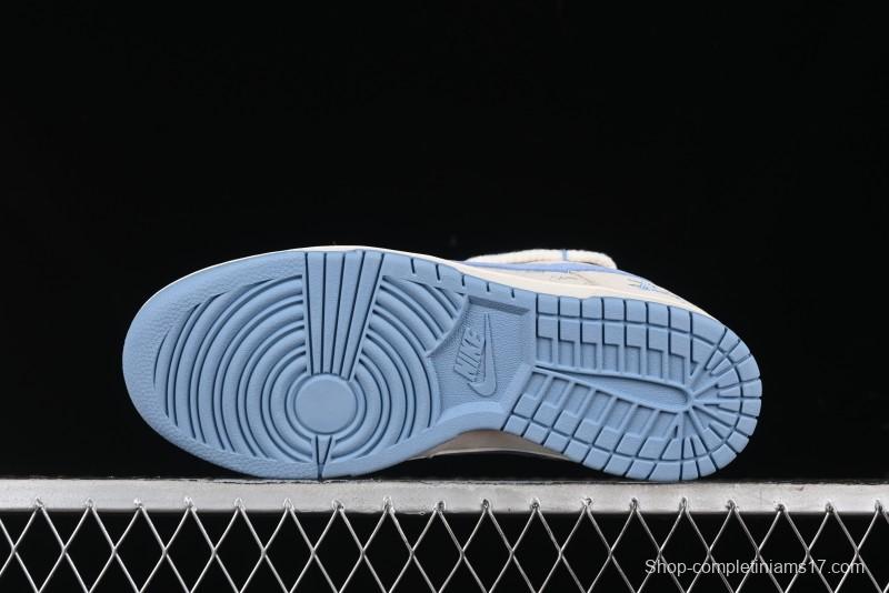 Nike SB Dunk Low Stussy Anniversary Edition Customized Low-Top Casual Skate Shoes with Blue Swoosh - SJ2068-279