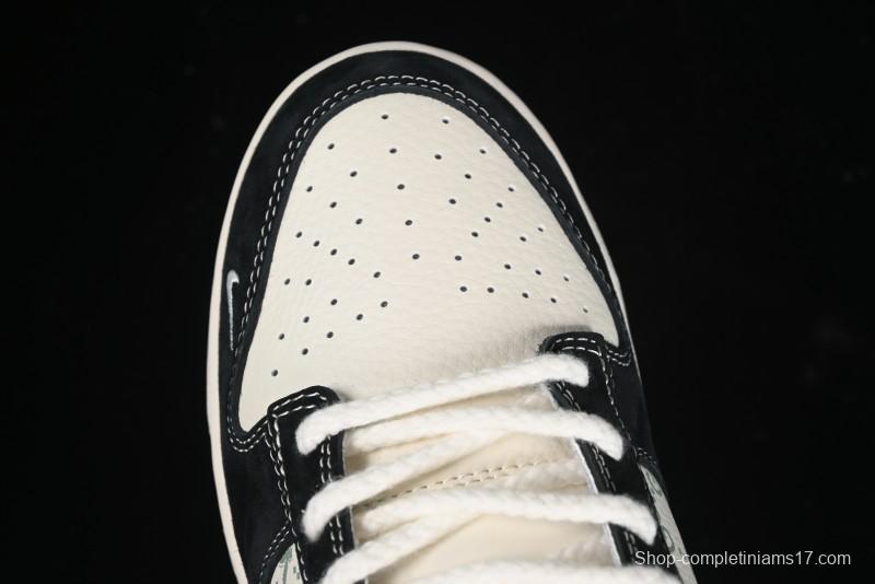 Nike SB Dunk Low Gucci Collaboration - Small Bee Series Black Hook Anniversary High-End Custom Low-Top Casual Sneakers - MM1089-030