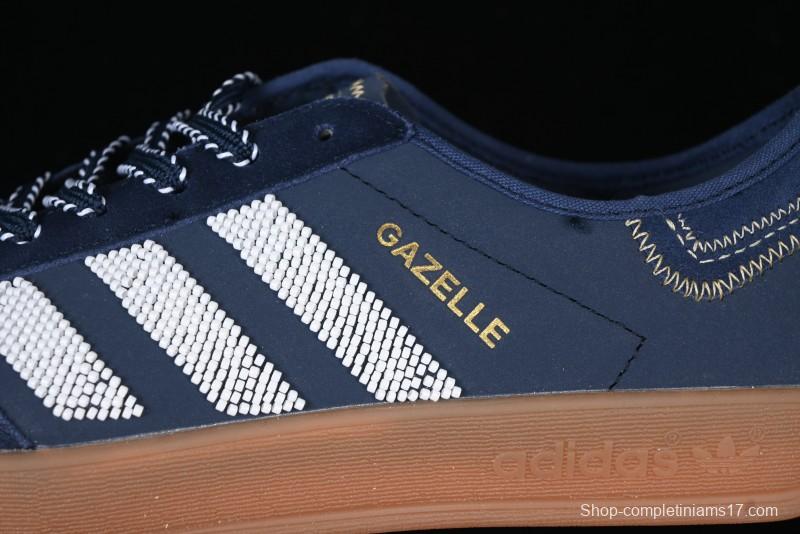 Adidas Clot x Originals Gazelle Indoor Retro Casual Slip-Resistant Wear-Resistant Low-Top Sneakers - IH3725