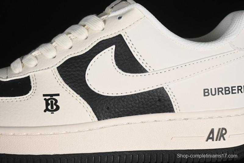 Nike Air Force 1 '07 Low Burberry Collaboration - Black White Patchwork Casual Sneakers - BB8588-227