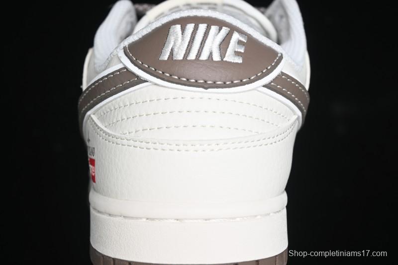 Nike SB Dunk Low Stone Island Supreme Collaboration - Beige Brown Sole Anniversary High-End Custom Low-Top Casual Sneakers - BB9866-008