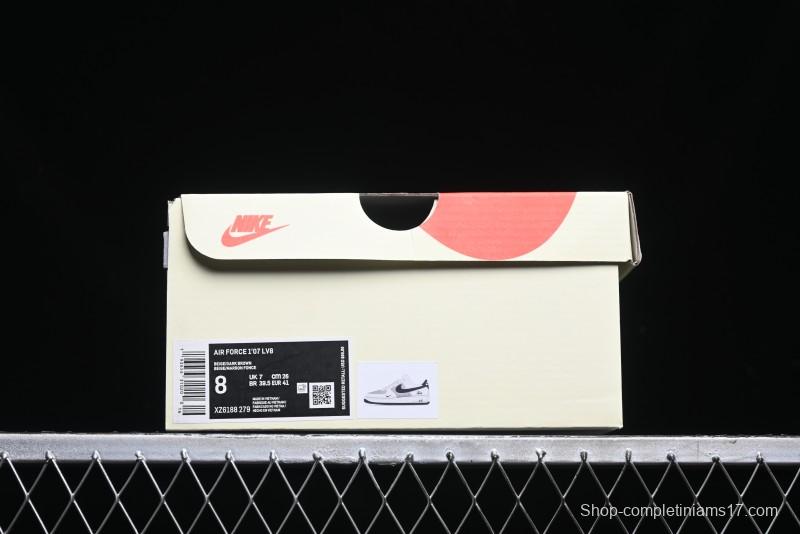 Nike Air Force 1 '07 Low Stussy Collaboration - White Black Sole Low-Top Casual Sneakers - XZ6188-279