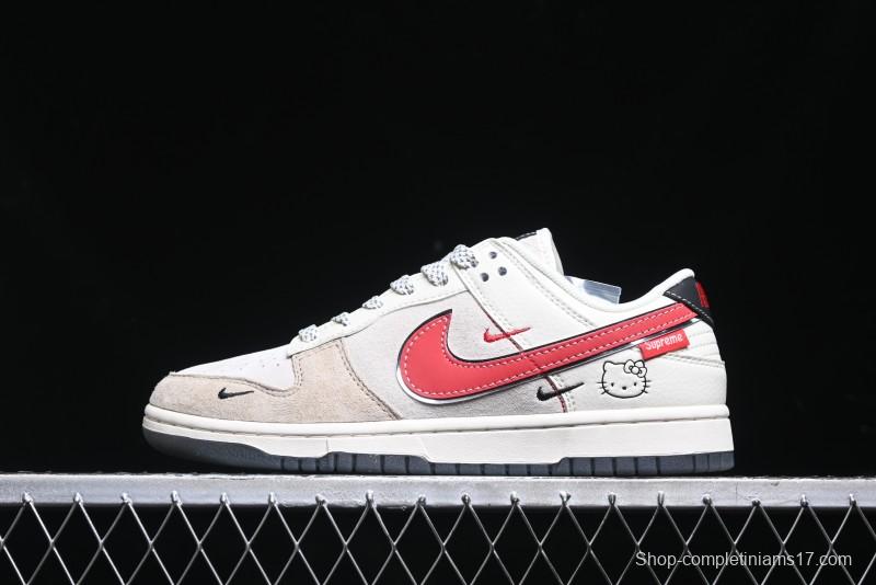 Nike SB Dunk Low Supreme Collaboration - Hello Kitty Anniversary Customized Low-Top Casual Sneakers - XY1688-018
