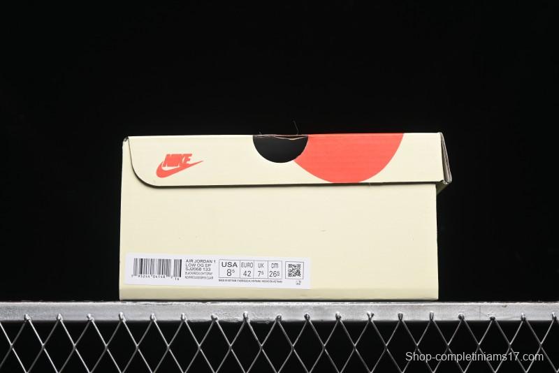 Nike Travis Scott x Fragment Design x Air Jordan 1 Low OG SP AJ1 Sneakers - SJ2068-133