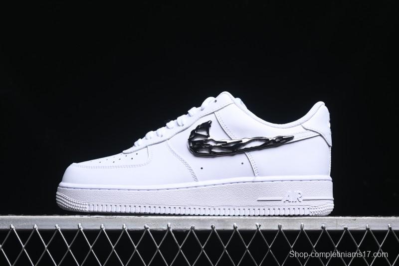 Nike Air Force 1 '07 Low Stussy Collaboration - Crystal Milk Coffee Low-Top Casual Sneakers - IF1686-101