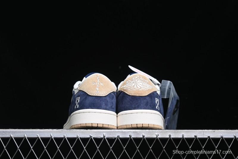 Nike Travis Scott x Fragment Design x Air Jordan 1 Low OG SP AJ1 Retro Sneakers - SJ2068-110