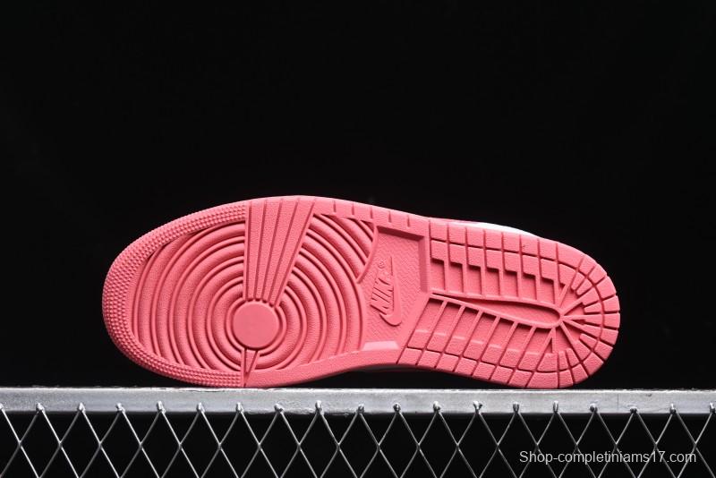 Nike Air Jordan 1 Low AJ1 White Pink Low-Top Casual Sneakers - DC0774-109