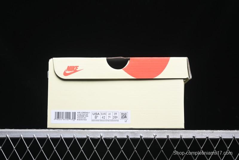 Nike Travis Scott x Fragment Design x Air Jordan 1 Low OG SP AJ1 Retro Sneakers - SJ2068-125
