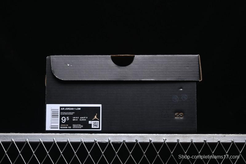 Nike Air Jordan 1 Low AJ1 Retro Casual Sneakers in Black/Brown - 553558-152