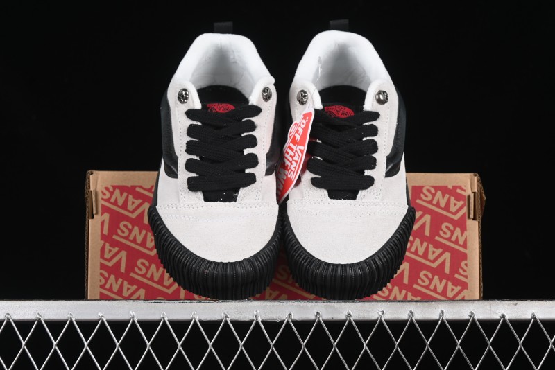 Vans Knu Skool Halloween White Black Low Top Retro Casual Vulcanized Slip On Shoes - VN0009QCSWE