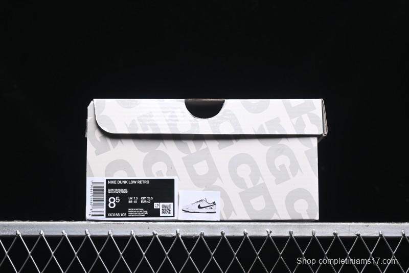 Nike SB Dunk Low The North Face Collaboration - Grey Black Double Swoosh Anniversary Custom Low-Top Casual Skate Shoes - XX3168-108