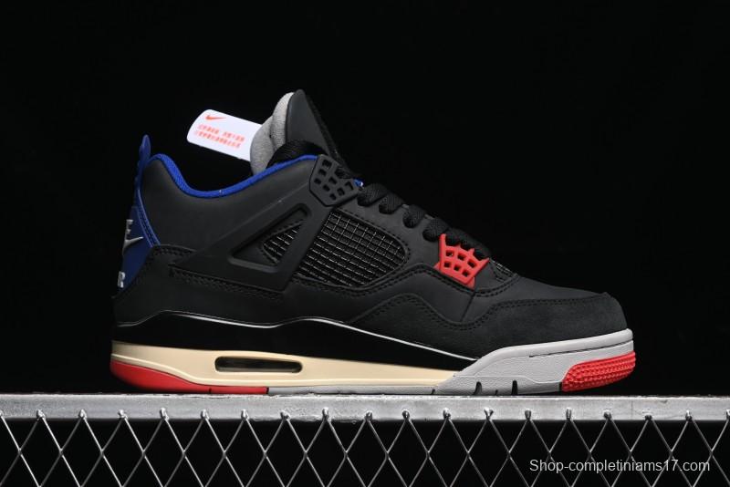 Nike Air Jordan 4 Retro Sneakers in Black, Blue and Neutral Grey - FV5029-003