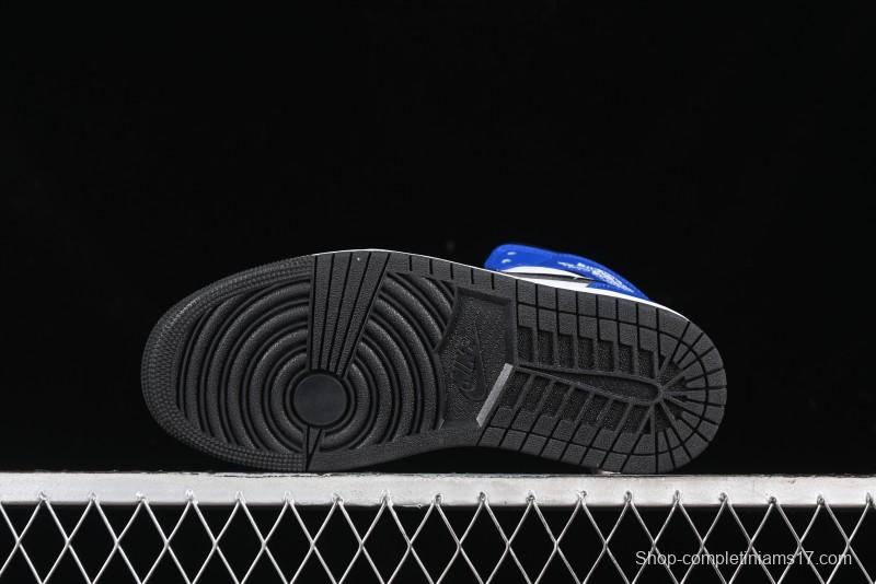 Nike Air Jordan 1 Mid AJ1 Basketball Shoes White Blue - DQ8423-402