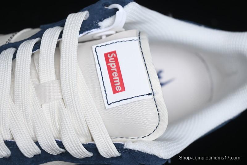 Nike Air Force 1 '07 Low Supreme Collaboration - Light Blue Suede Swoosh Casual Sneakers - XZ3328-669