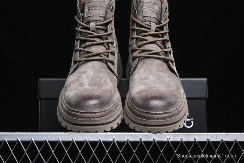 ECCO Cool Series Workwear Leather Anti-Slip Platform Chelsea Boots - 63890801001