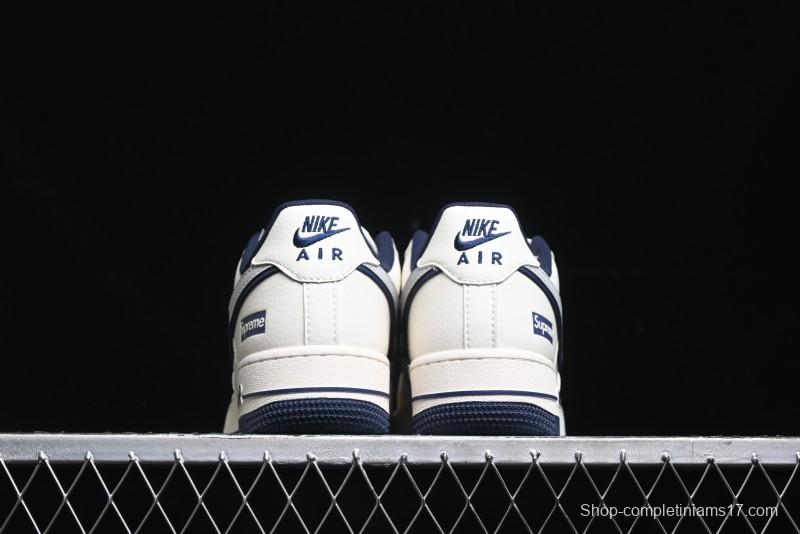 Nike Air Force 1 '07 Low Supreme Collaboration - Light Blue Shadow Swoosh Casual Sneakers - XZ6188-989