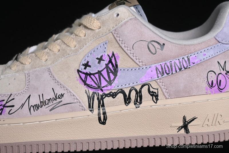 Nike Air Force 1 '07 Low Purple Taro Demon Casual Sneakers - ZB2121-301