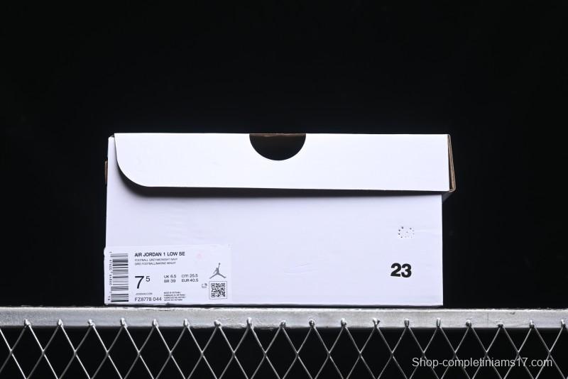 Nike Air Jordan 1 Low AJ1 Navy Blue Silk Casual Sneakers - FZ8778-044