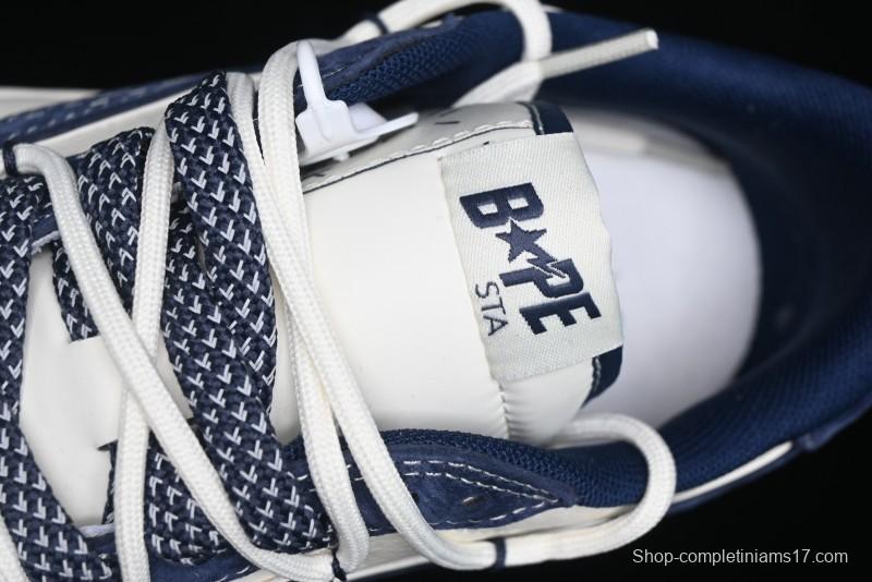 Nike Travis Scott x Fragment Design x Air Jordan 1 Low OG SP AJ1 Bape Collaboration - Klein Blue Lace-Up Low-Top Casual Sneakers - XS3186-201