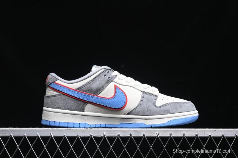 Nike SB Dunk Low Supreme Collaboration Anniversary Custom Low-Top Casual Skate Shoes - KK1333-010