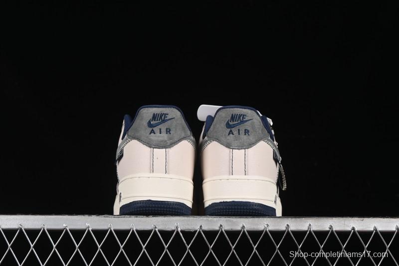 Nike Air Force 1 '07 Low Dior Collaboration - Light Blue Knit Swoosh Low-Top Casual Sneakers - KK1988-012