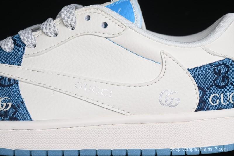 Nike Travis Scott x Fragment Design x Air Jordan 1 Low OG SP AJ1 Retro Sneakers - XZ1658-001