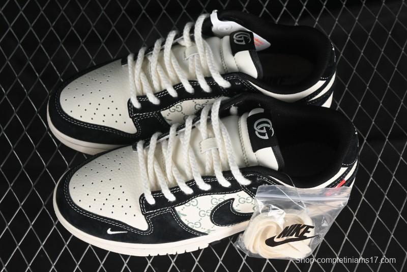 Nike SB Dunk Low Gucci Collaboration - Small Bee Series Black Hook Anniversary High-End Custom Low-Top Casual Sneakers - MM1089-030
