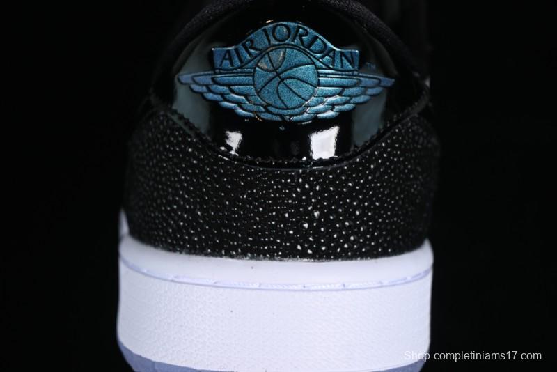 Nike Air Jordan 1 Low Golf AJ1 Golf Shoes with Laser Leather Black Double Hook - FZ4159-100