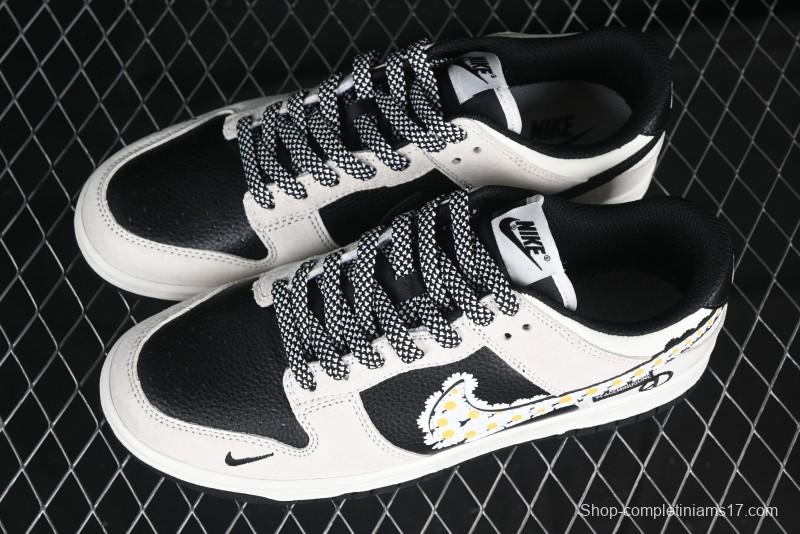 Nike SB Dunk Low Lightning Collaboration Daisy White Swoosh Anniversary Custom Low-Top Casual Skate Shoes - DJ2024-073