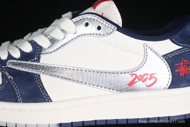 Nike Travis Scott x Fragment Design x Air Jordan 1 Low OG SP AJ1 Retro Sneakers - DM9288-008