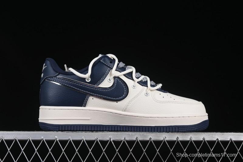 Nike Air Force 1 '07 Low The North Face Collaboration Beige Blue Patchwork Drawstring Casual Shoes - SJ1198-107