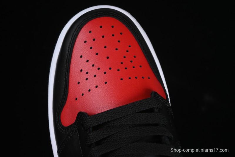 Nike Air Jordan 1 Low AJ1 Red Black Low Top Casual Sneakers - 553558-067