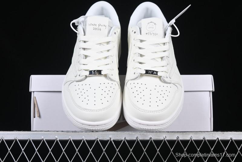 Nike Travis Scott x Air Jordan Low OG SP AJ1 Retro Sneakers in Pure White - TD1228-111